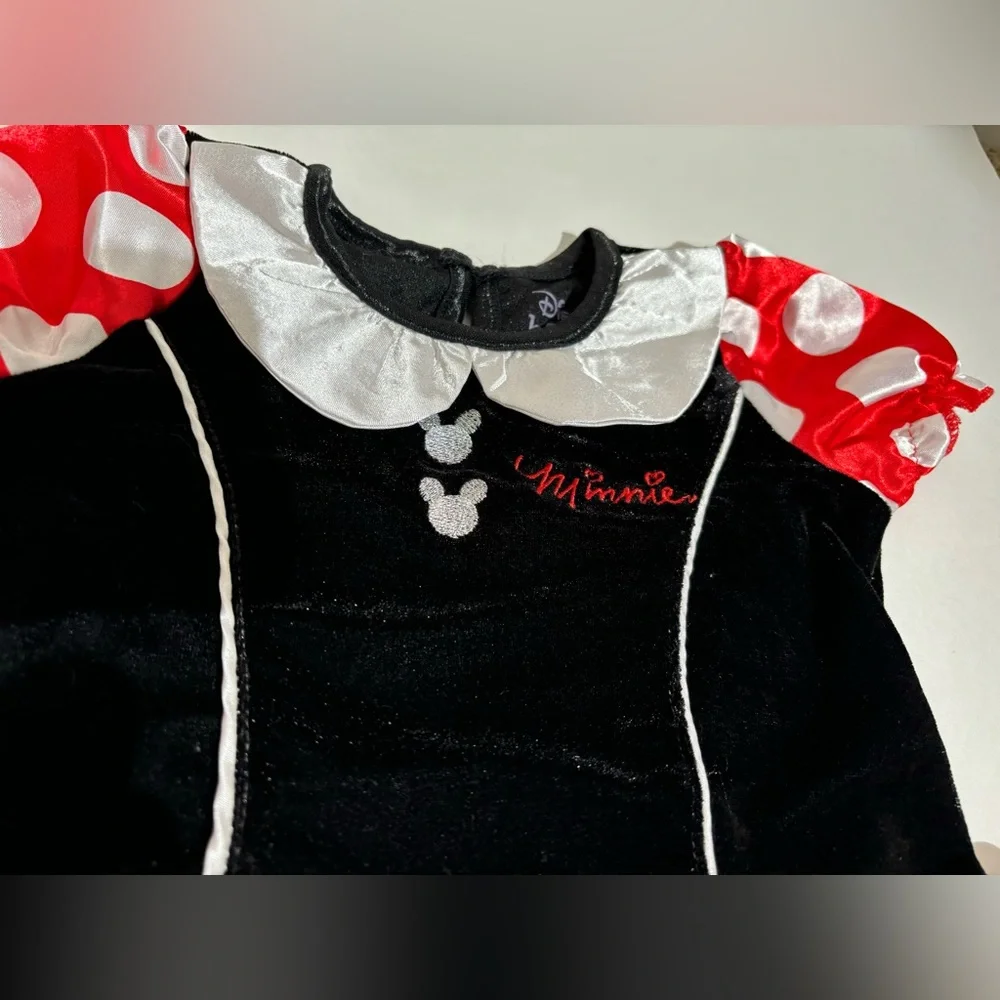 Minnie Mouse dress Disney baby‎ kids 12-18 months red white polka dots